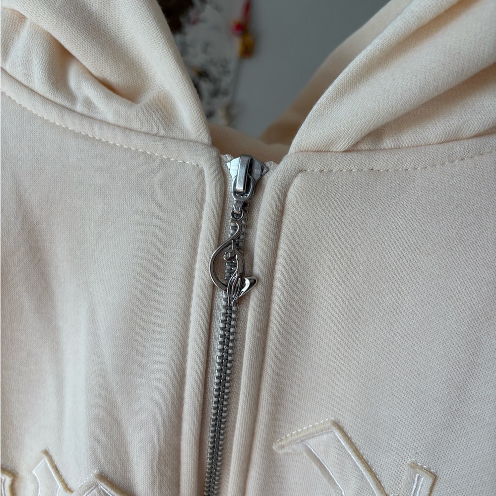 Baby Phat Gothic Embroidered Zip-Up Hoodie Cream - Picture 6 of 7